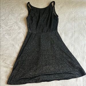 NWOT H&M divided sparkly charcoal colored dress. V back. Size 2
